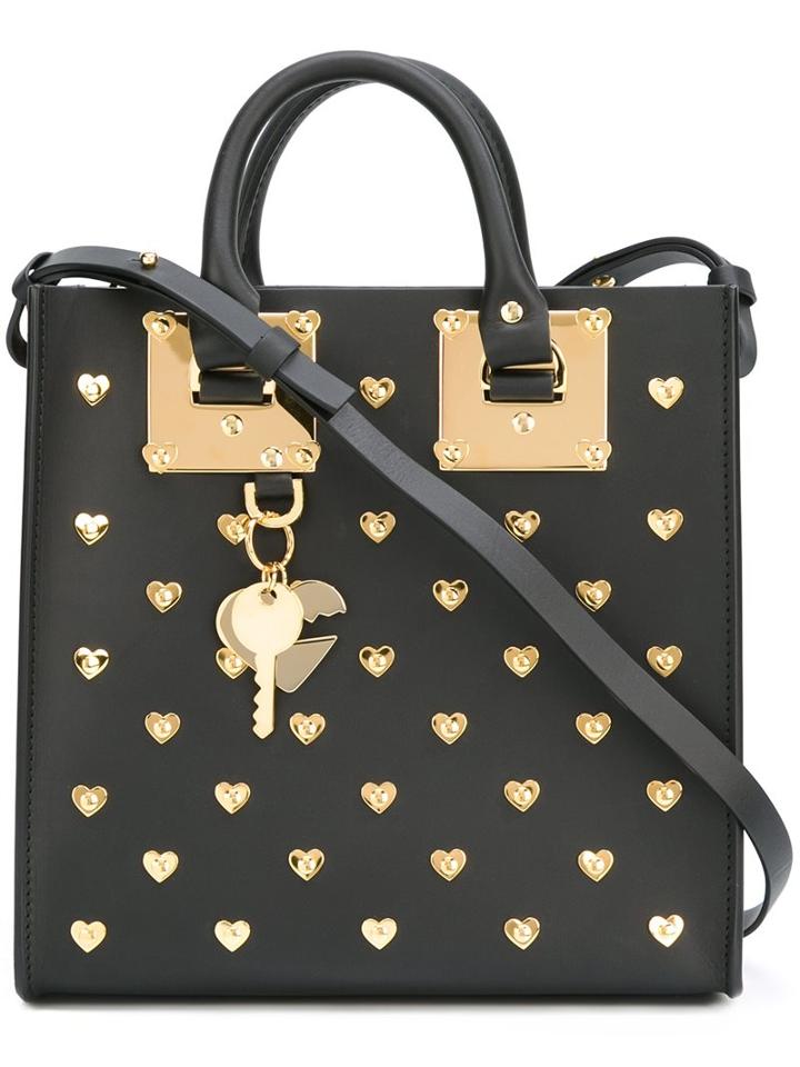 Sophie Hulme Heart-studded 'albion' Tote, Women's, Black