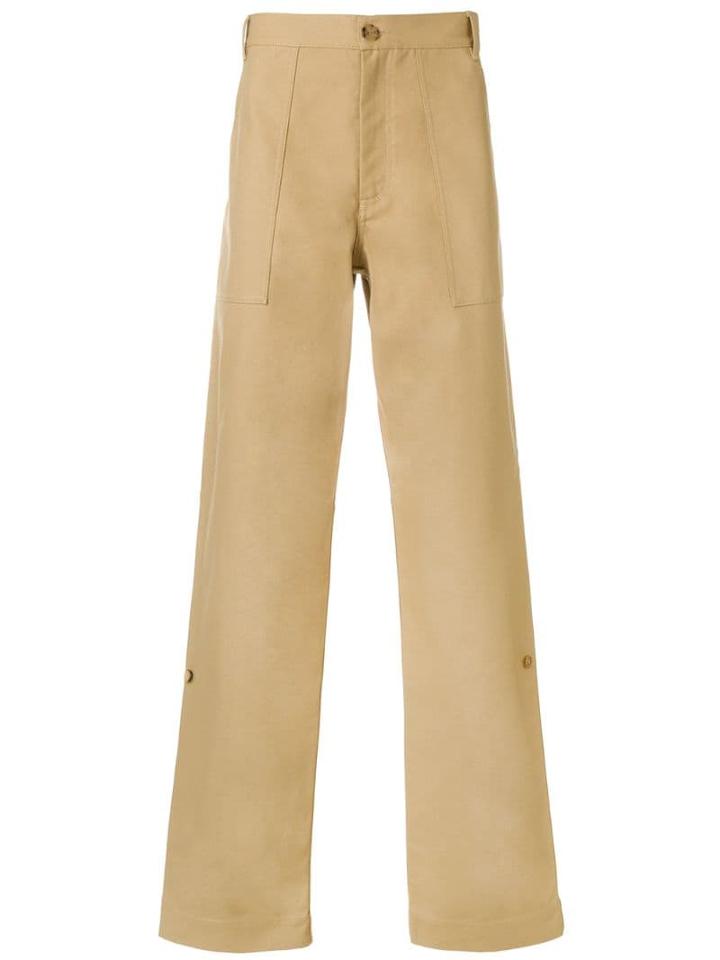 Calvin Klein 205w39nyc Wide-leg Straight Trousers - Neutrals