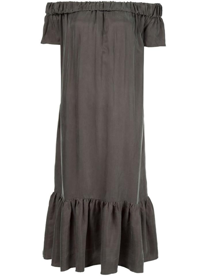Sea 'off The Shoulder' Long Dress, Women's, Size: 0, Green, Silk