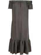 Sea 'off The Shoulder' Long Dress, Women's, Size: 0, Green, Silk