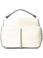 Bottega Veneta Woven Detailed Shoulder Bag - White