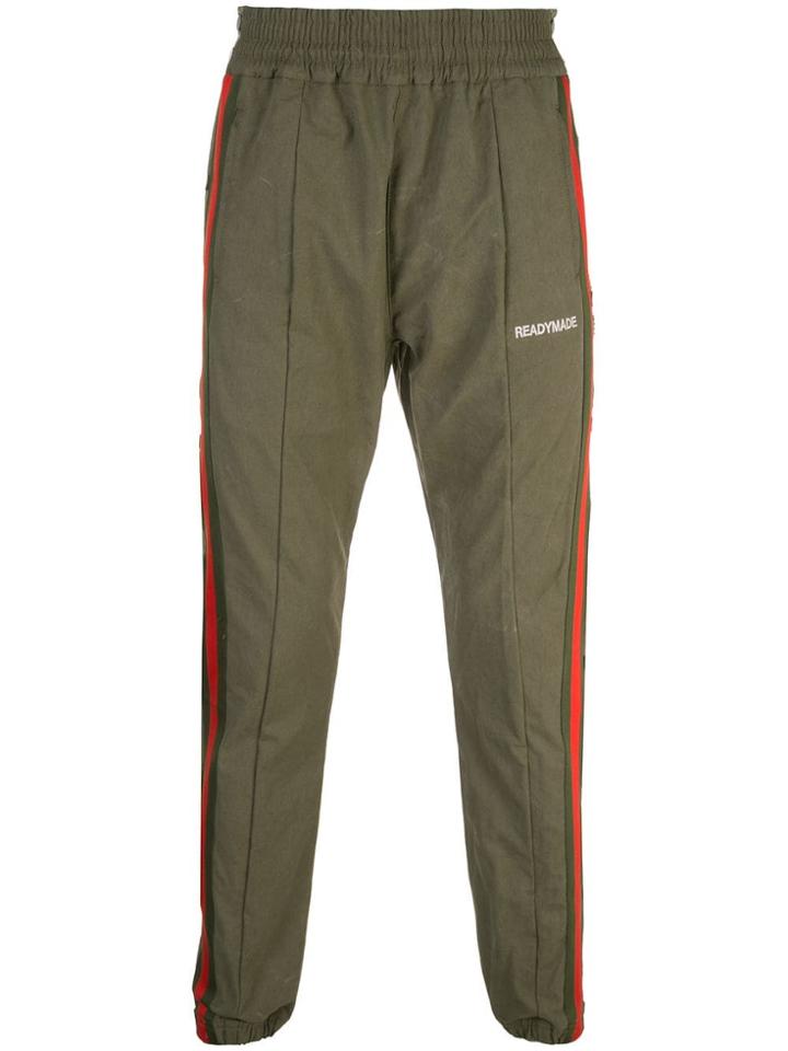 Readymade Stripe Detail Trousers - Green