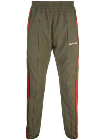 Readymade Stripe Detail Trousers - Green