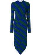 Altuzarra Asymmetric Stripe Dress - Blue