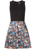 Alice+olivia Floral Print A-line Dress