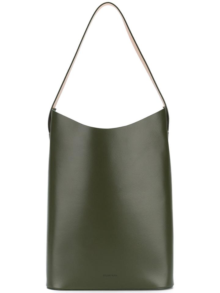 Building Block Single Strap Tote Bag - Green