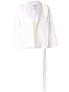 Givenchy Grain De Poudre Tuxedo Collar Cape Jacket - White
