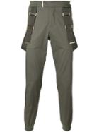Les Hommes Strap Detail Trousers, Men's, Size: 48, Green, Cotton/spandex/elastane/nylon