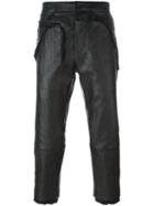 Haider Ackermann Cropped Leather Trousers