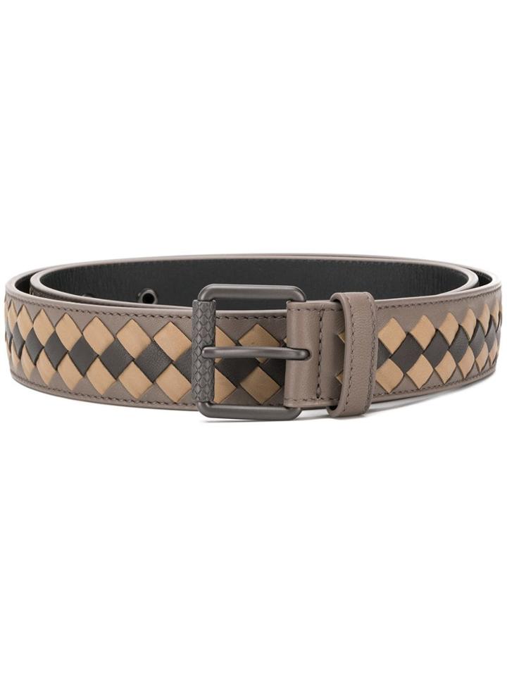 Bottega Veneta Woven Leather Belt - Brown
