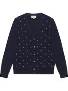 Gucci G Dot Jacquard Cardigan - Blue