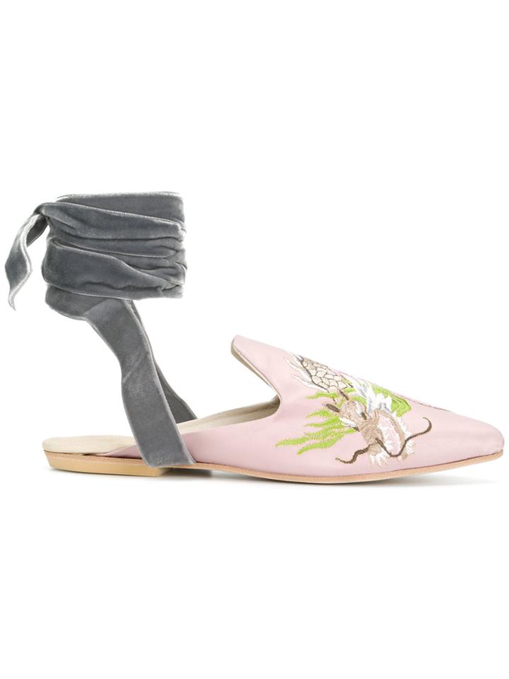 Gia Couture Hokkaido Mules - Pink & Purple