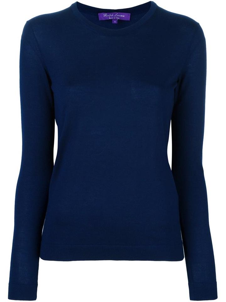 Ralph Lauren Purple Fine Knit Jumper, Women's, Size: Small, Blue, Nylon/cashmere