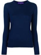 Ralph Lauren Purple Fine Knit Jumper, Women's, Size: Small, Blue, Nylon/cashmere
