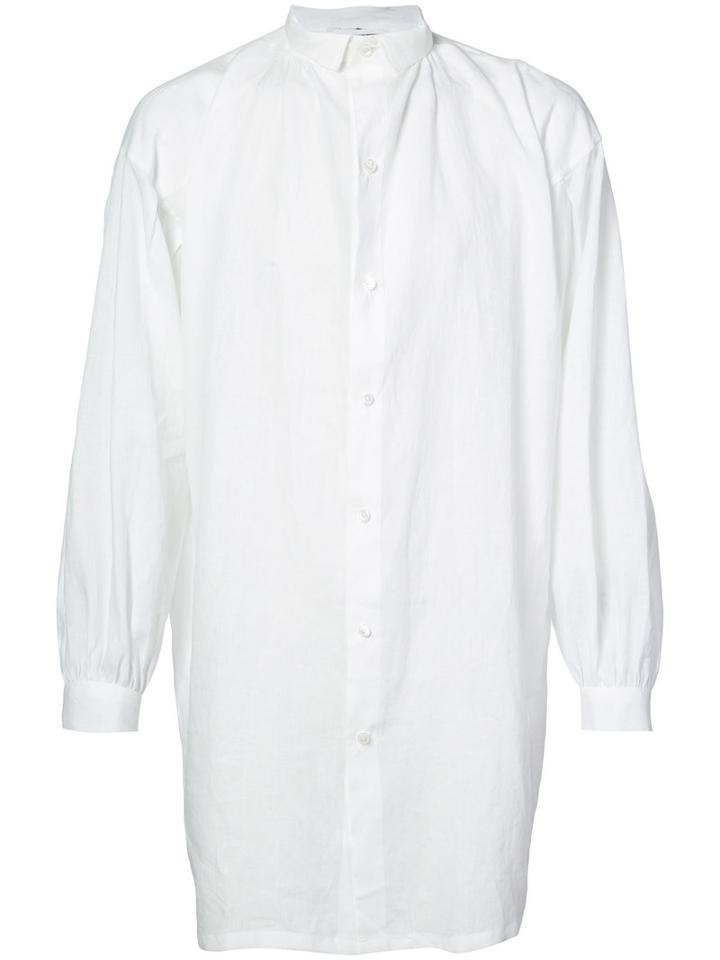 Horisaki Design & Handel - Long Sheer Linen Shirt - Unisex - Linen/flax - 2, White, Linen/flax