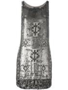 Polo Ralph Lauren Beaded Detail Shift Dress, Women's, Size: 6, Grey, Polyester