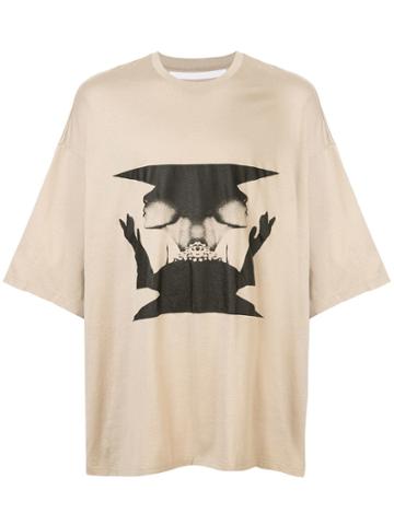 Nil0s Oversized Printed T-shirt - Brown