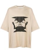 Nil0s Oversized Printed T-shirt - Brown