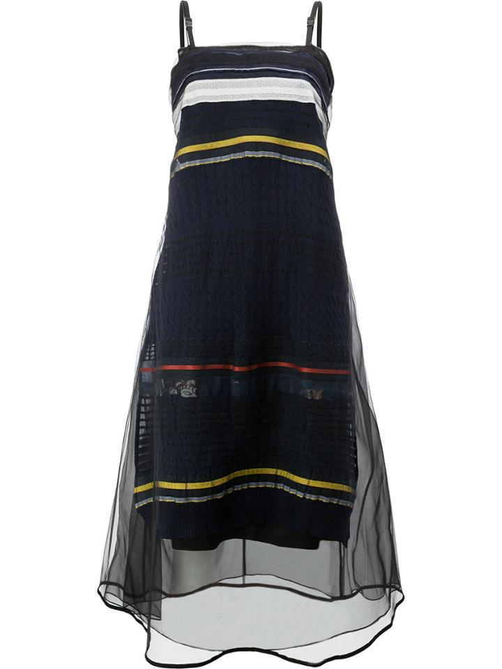 Quetsche Layered A-line Dress - Black