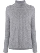 N.peal Oversized Box Cable Knit Sweater - Grey