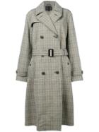 R13 Checked Trench Coat - Nude & Neutrals