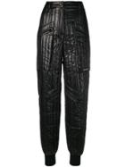 Misbhv Quilted High-waist Trousers - Black