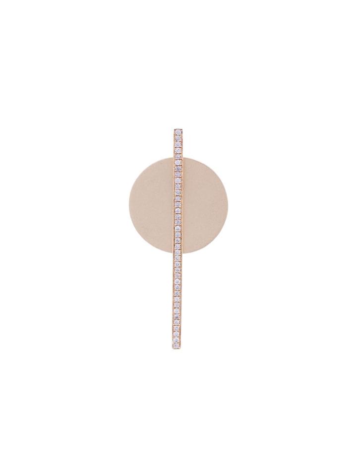 Anissa Kermiche Crystal Embellished Disc Earring - Yellow & Orange