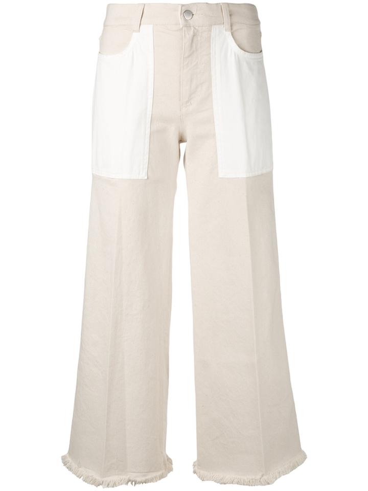 Stella Mccartney Cropped Flared Trousers - Nude & Neutrals