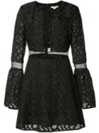 Zac Zac Posen Zarya Floral Crochet Dress, Women's, Size: 0, Black, Polyester/cotton/nylon/polyester
