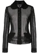 Dolce & Gabbana Fitted Mesh Jacket - Black