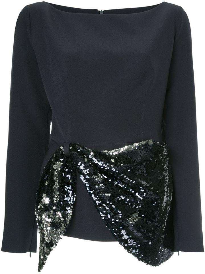 Safiyaa London Sequin Embellished Blouse - Blue