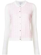 Carven - Embroidered Cardigan - Women - Nylon/polyester/viscose - M, Pink/purple, Nylon/polyester/viscose