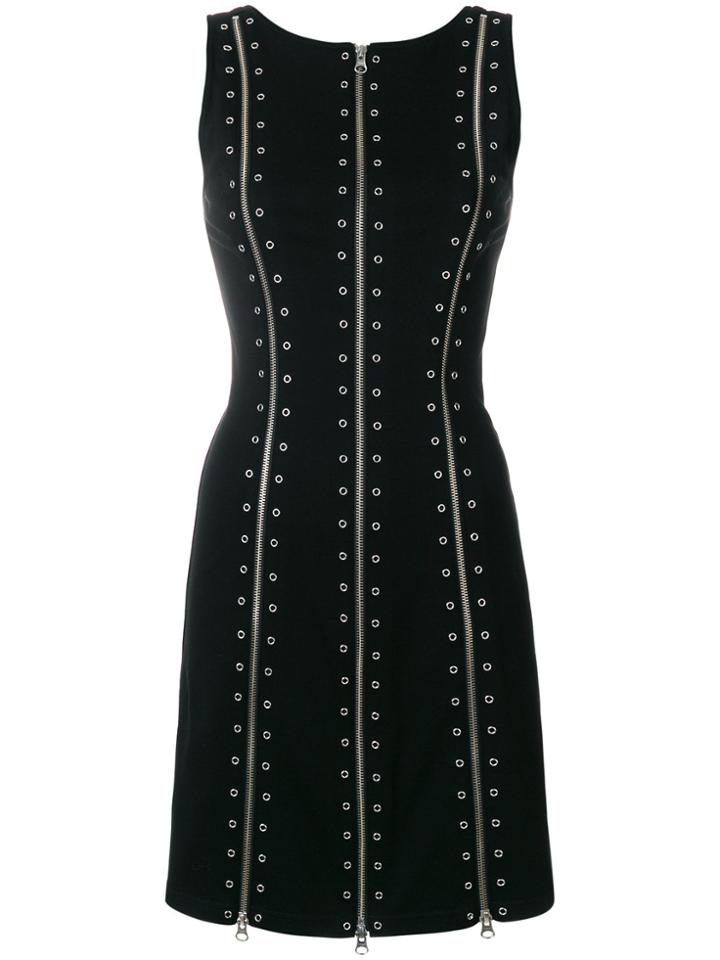 Mcq Alexander Mcqueen Eyelet Detail Dress - Black