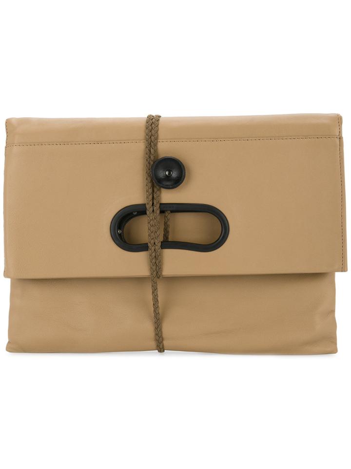 Kolor Front Handle Clutch - Nude & Neutrals