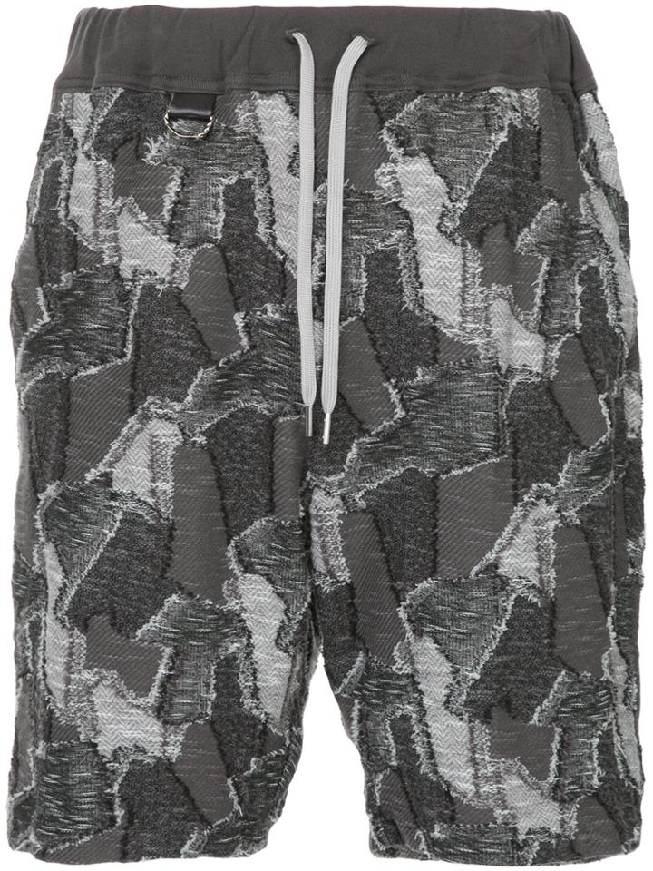Roar Patterned Track Shorts - Grey