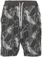 Roar Patterned Track Shorts - Grey