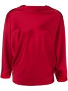Hussein Chalayan Boat Neck Blouse - Red