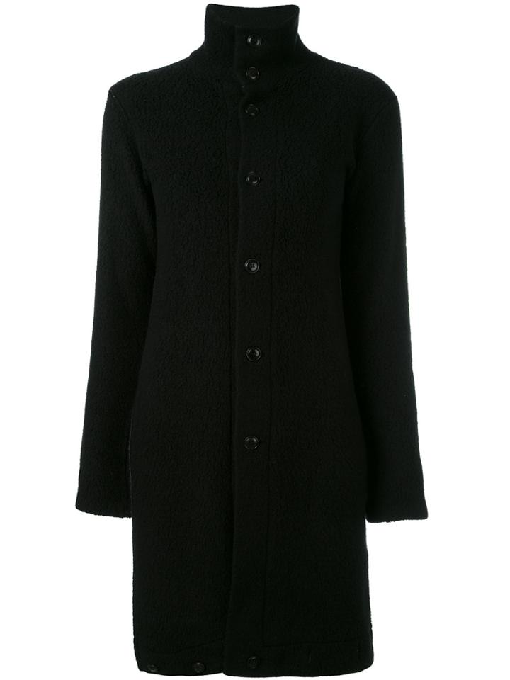 Yohji Yamamoto Vintage Long Funnel Neck Jacket - Black