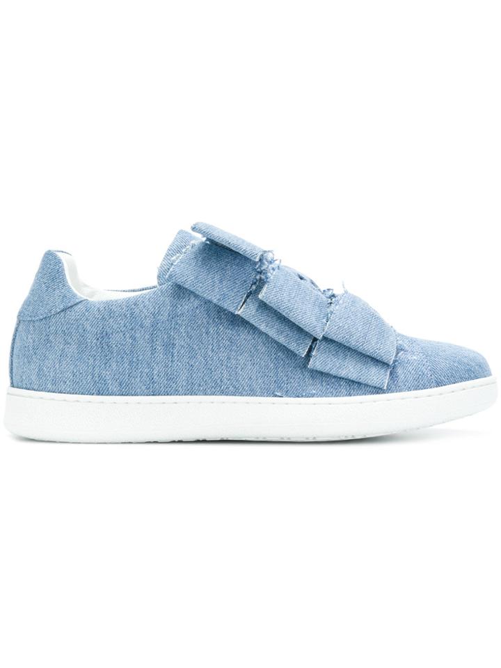 Joshua Sanders Denim Bow Sneakers - Blue