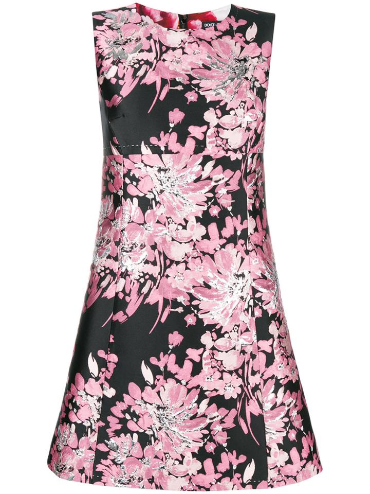 Dolce & Gabbana Floral Shift Dress - Black