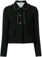 Miu Miu Embellished Cady Blazer - Black