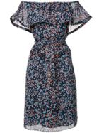 Emporio Armani Off Shoulder Belted Dress - Blue