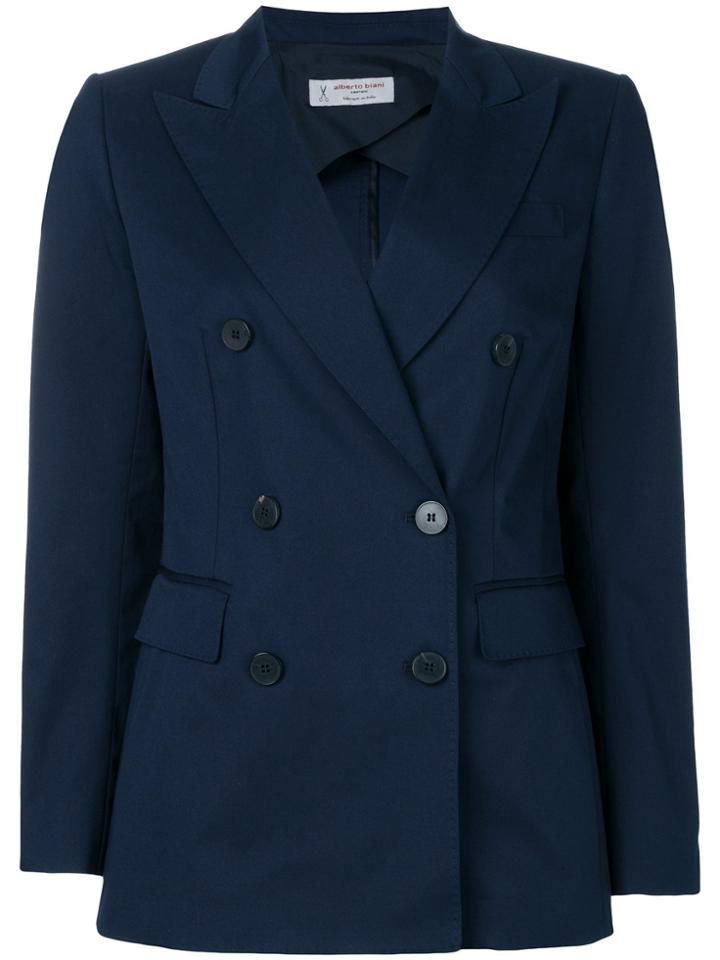 Alberto Biani Double Breasted Blazer - Blue