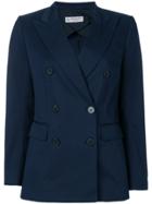 Alberto Biani Double Breasted Blazer - Blue