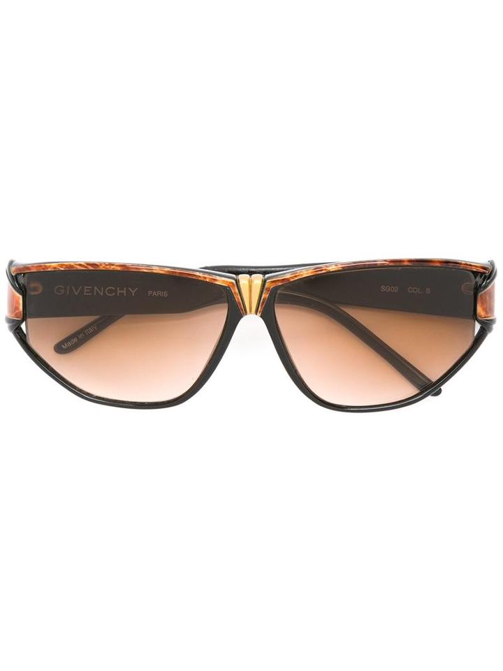 Givenchy Vintage Rectangular Frame Sunglasses, Women's, Black