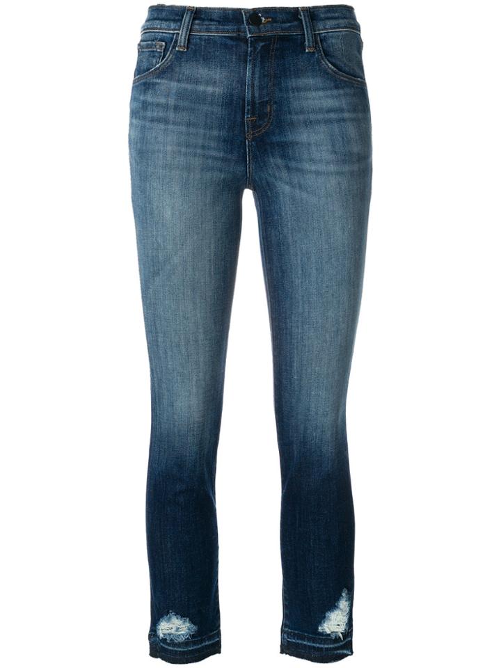 J Brand Ruby High Rise Cropped Jeans - Blue