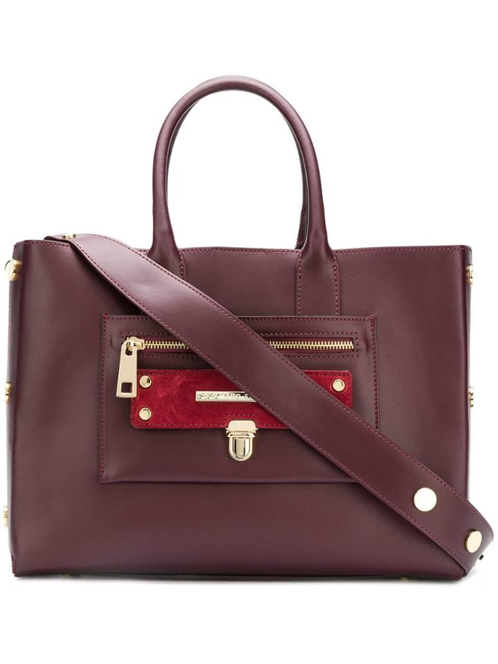 Marc Ellis Ivory Tote Bag - Pink & Purple