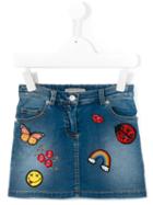 Ermanno Scervino Junior - Multi Patch Denim Skirt - Kids - Cotton/polyester/spandex/elastane - 4 Yrs, Blue
