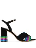 Sophia Webster Multicoloured Open Sandals - Black