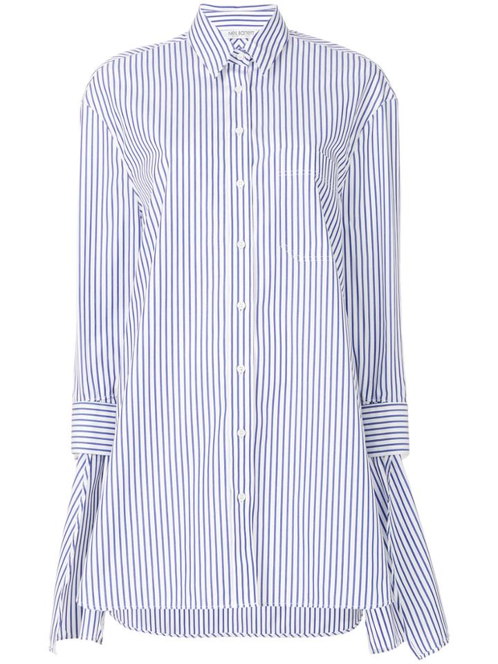 Neil Barrett Striped Poplin Shirt - White